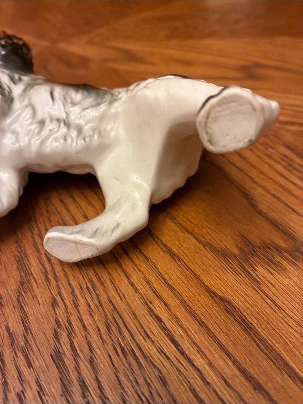 Porcelain Hunting Dog Figurine - Brown & White